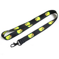 Dye-Sublimated Polyester Lanyard, 3/4"W X 36"L, Plastic Lobster Claw